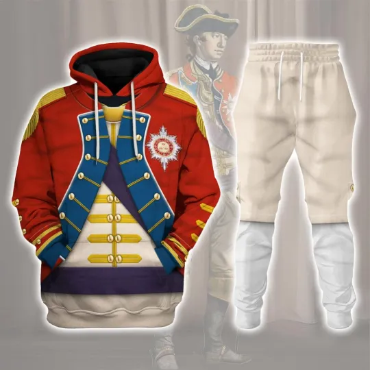 Discover General Washington - The American Revolution Uniform Hoodie Costume Tracksuit