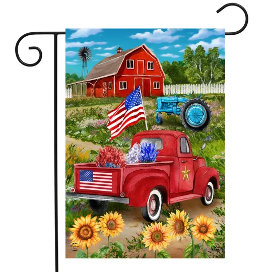 Discover Briarwood Lane Land of the Free Garden Flag
