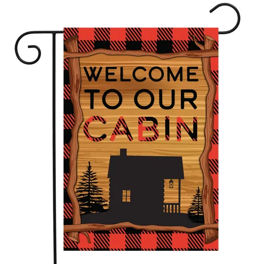 Discover Welcome To Our Cabin Garden Flag  Summer Camping Briarwood Lane