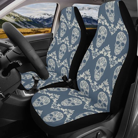 Discover Sugar skull seat cover for car, Candy skull Car Seat Covers mat Mexico skull car seat protector candy skull accessories seat cover for car