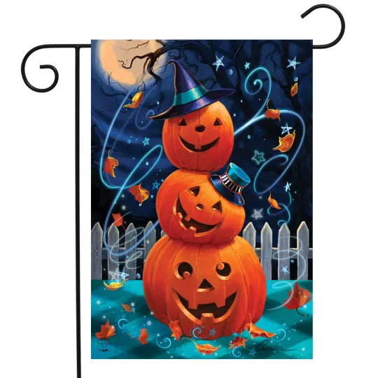 Discover Briarwood Lane Halloween Pumpkin Stack Garden Flag