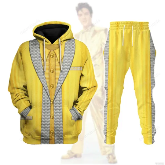 Elvis Presley Gold Lame - Costume Cosplay Hoodie Sweatpants
