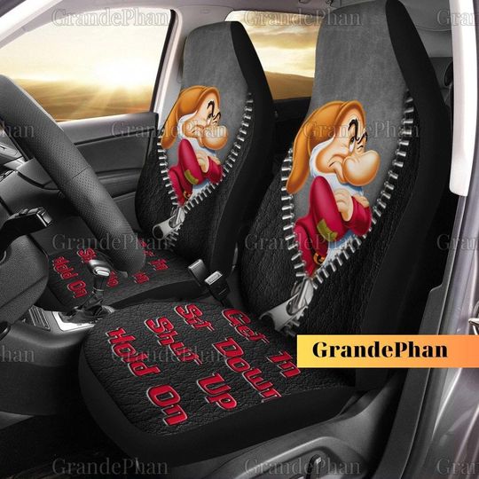 Discover Halloween Grumpy Car Seat Cover, Grumpy Car Decoration, Grumpy Car Seat Protector, Disney Seat Covers For Car, Disney Princess Gift