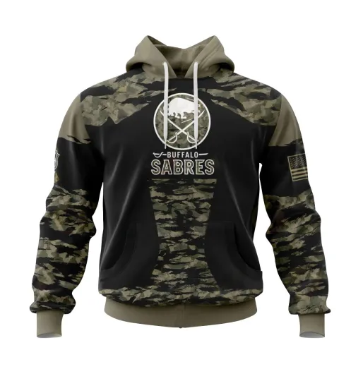 Buffalo Hockey Team Hoodie Personalize Military Camo Hockey Team Christmas Gift