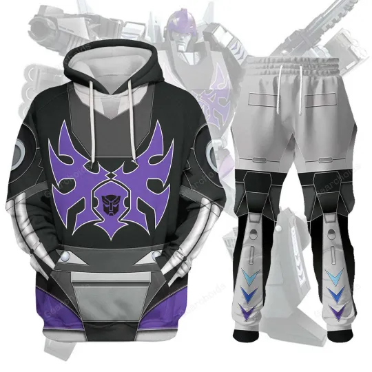 Transformers Black Hot Rodimus Hoodie Joggers Set Cosplay Costume