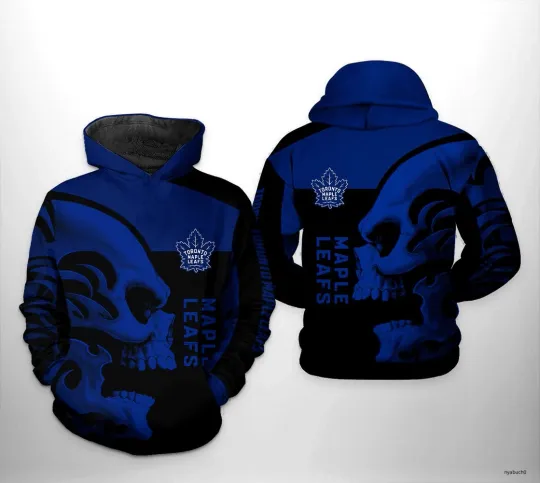 Discover Toronto Maple Leafs Hoodie Skull Hooded Best Christmas Gift For Hockey Unisex