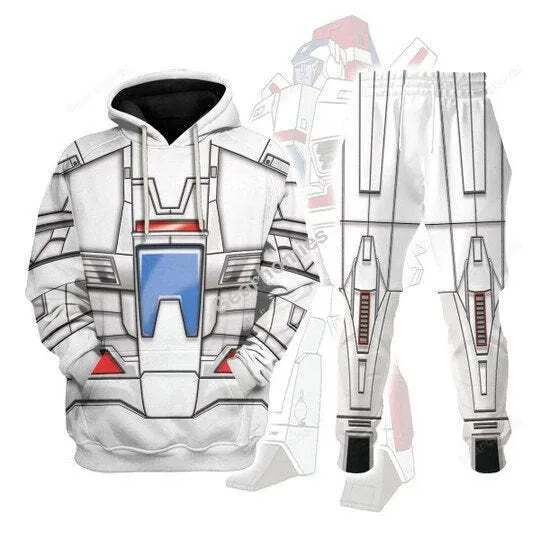 Discover Transformers Skyfire Robot Hoodie Joggers Set Cosplay Costume