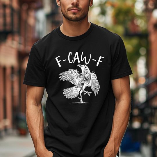 Discover Funny Gothic Crow T-Shirt: F-Caw-F Raven Lover Gift