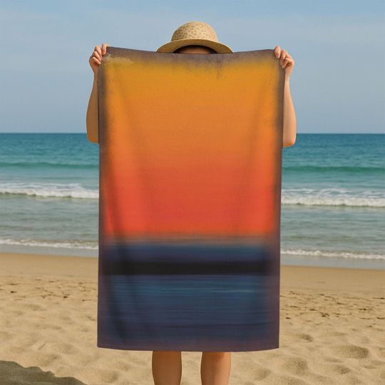 Discover Mark Rothko Artwork Printed Towel, Artwork Towel , Personalized Towel, Turkish Beach Towel,Soft Pool & Coastal Gift, Unique Vacation Towel