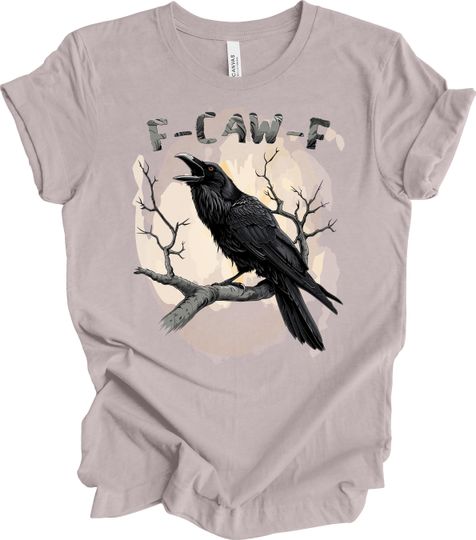 Discover Black Bird Graphic Tee: Funny Crow F-Caw-F Unisex Shirt