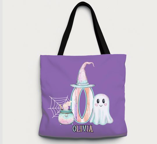Discover Halloween trick or treat bag,custom Halloween trick or treat bag,girl Halloween bag,custom name trick or treat bag,personalized Halloween