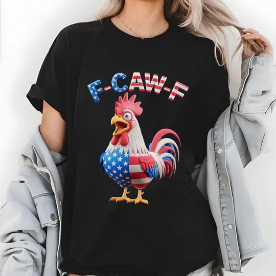 Discover F Caw F Chicken Shirt Funny Rooster Meme Shirt Bird Lovers Shirt Farm Animal Shirt Humor Shirt FCAWF Chicken
