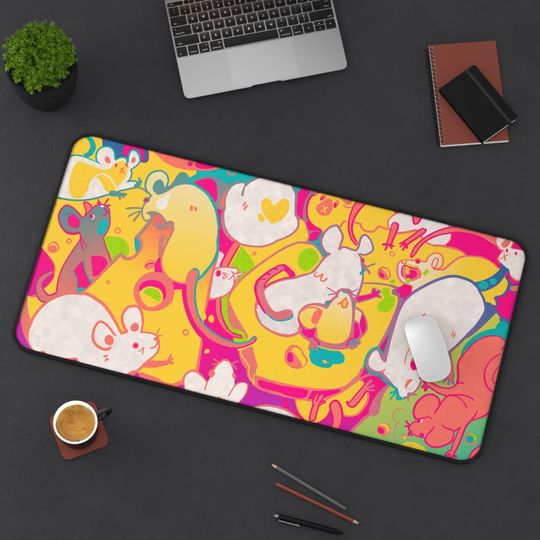 Whimsical Cheese Wall Desk Mat