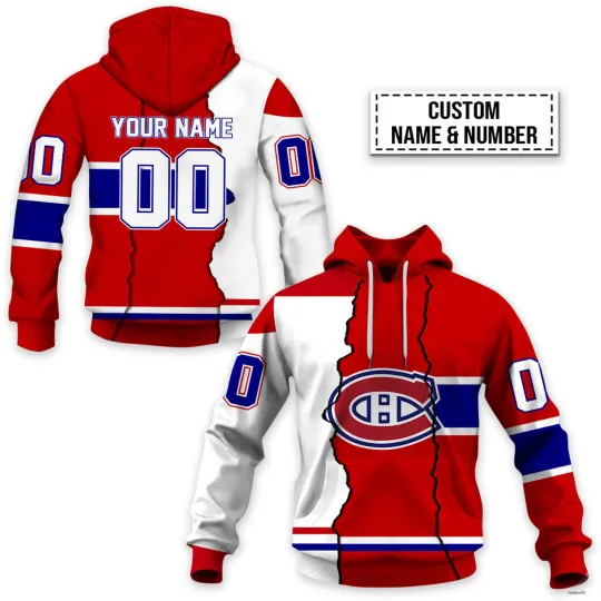 Discover Montreal Canadiens Hoodie Personalize Hockey Team Christmas Gift Unisex Hooded