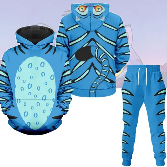 Huntrix Kpop Demon Hunters Outfit, Derpy Tiger Kpop Costume Jogger Hoodie &amp