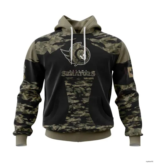 Discover Ottawa Hockey Team Hoodie Personalize Military Camo Hockey Team Christmas Gift