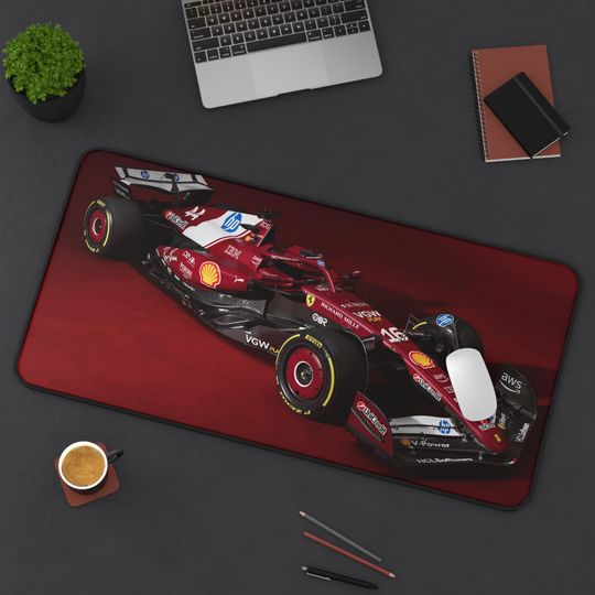 Discover Ferrari F1 Mouse Pad Racing Desk Mat - Automotive Decor, Gamer Accessories, Office Gift, Car Enthusiast, Workspace Organization