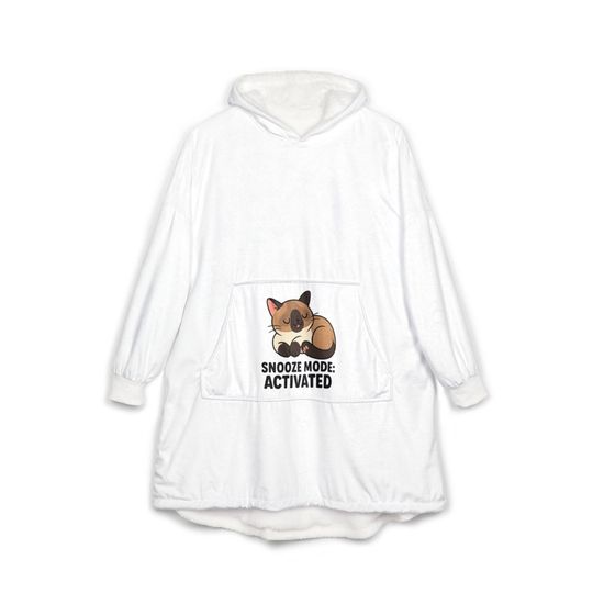 Discover Snooze Mode Hooded Blanket: Cozy Polyester Fleece Snuggle Throw
