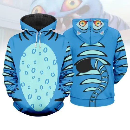 Derpy Tiger Costume Hoodie, Kpop Demon Hunters Cosplay Sweatshirt