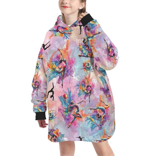 Discover Custom Personalized Hoodie Blanket - Gymnastics