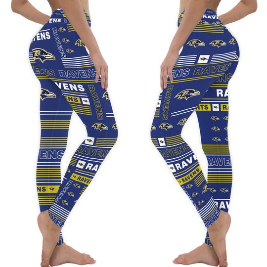 Baltimore Football Ravens Women's Team Column Leggings, Gift for Fan
