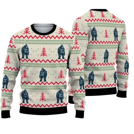 Funny King Kong Ugly Christmas Sweater: Custom All-Over Print