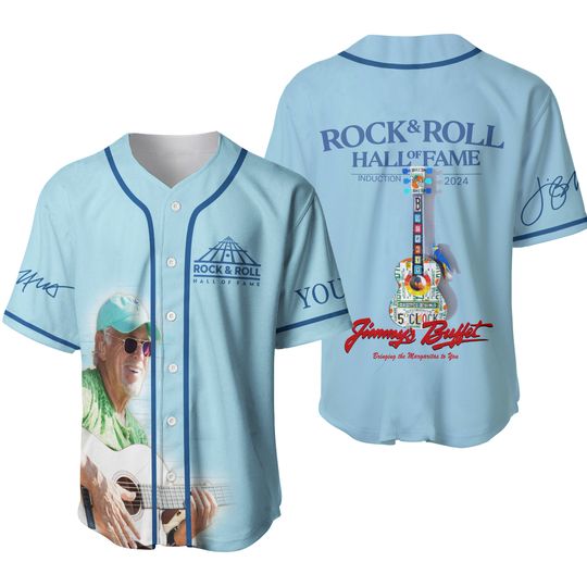 Jimmy Buffett Introduction Of Rock And Roll 2024 Personalized Baseball Jersey