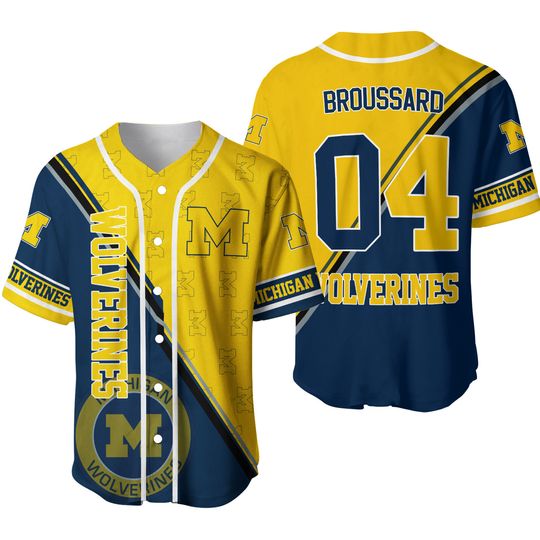 Michigan Wolverines Baseball Jersey, Custom Sport Jersey Shirt