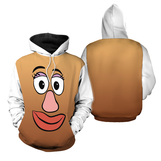 Mrs Potato Head Cosplay Hoodie, Toy Story Costume Hoodie, Disney Mrs Potato 3D Hoodie, Mrs Potato Men Joggers, Disney Aesthetic Hoodie