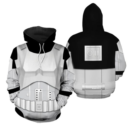 Stormtrooper Cosplay Hoodie Jogger Set, The Clone Halloween Costume for Men, Star Wars Fighter Outfit, Disney 2025 Men Tracksuit