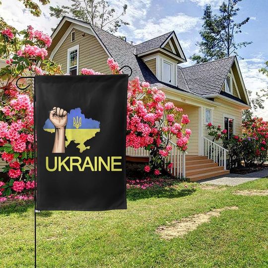 Pray For Ukraine Double Sided Rustic Farmland Yard Lawn Garden Flag