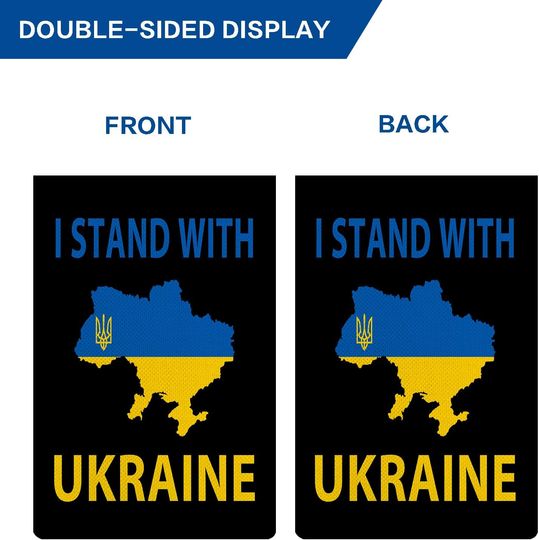 I Stand With Ukraine Garden Flag Ukraine