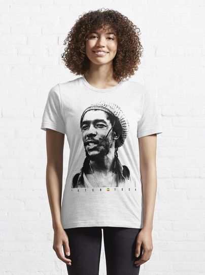 Peter Tosh Reggae BS head (white) Essential T-Shirt