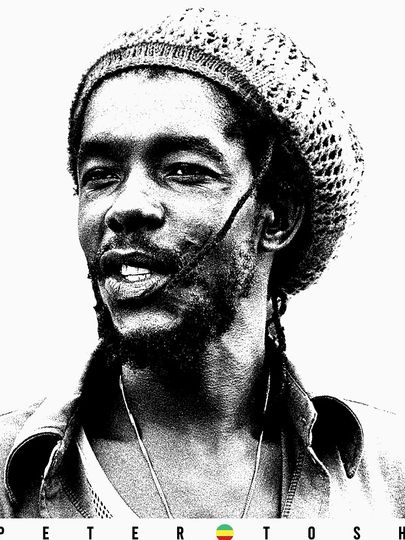 Peter Tosh Reggae BS head (white) Essential T-Shirt