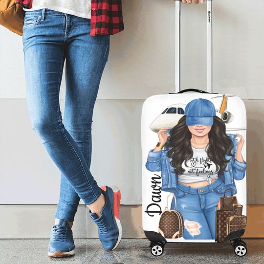 Diva's Catch Flights not Feelings Luggage Cover