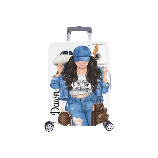 Diva's Catch Flights not Feelings Luggage Cover