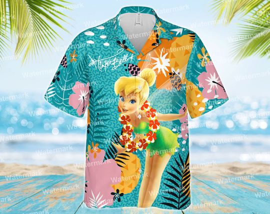 tinker bell hawaiian shirt