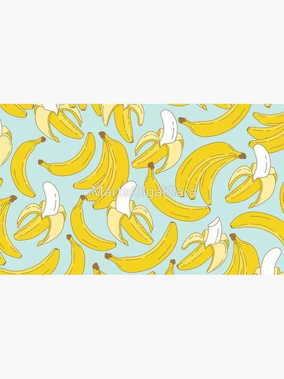 Banana pattern on turquoise background Mug