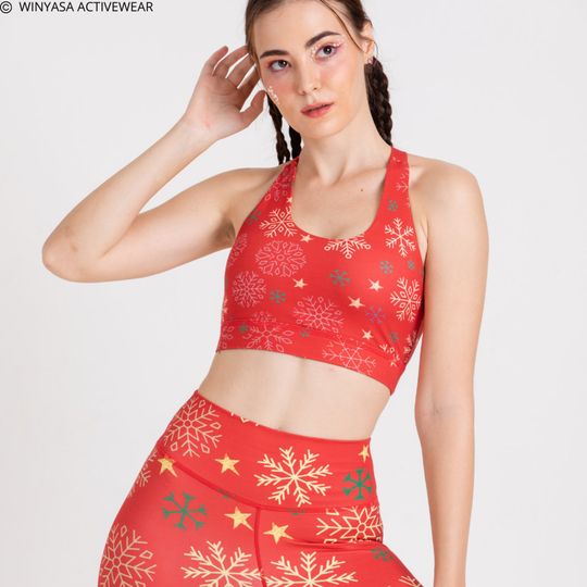 Winyasa Winter ruby reindeer bra