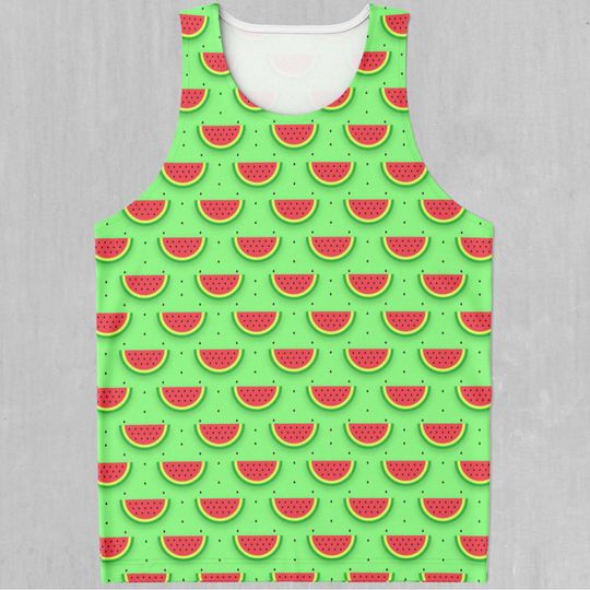 Watermelon Pattern Men's Tank Top Muscle Sleeveless Shirt