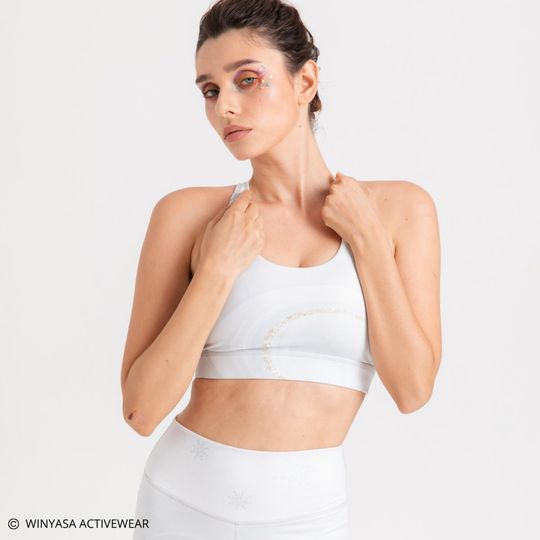Winyasa Winter Silver reindeer bra