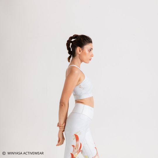 Winyasa Winter Silver reindeer bra
