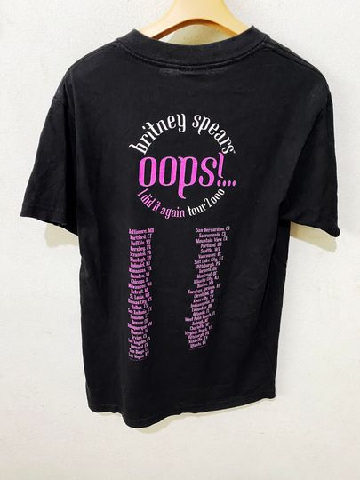 Vintage 2000 Britney Spears Oops! I Did It Again Tour Shirt