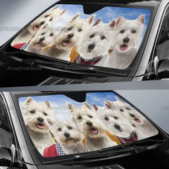 Westie Car Sunshade Dog Car Accessories