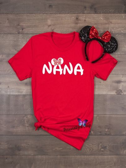 Disney NANA PAPA Mickey Mouse Minnie Mouse T-shirt,