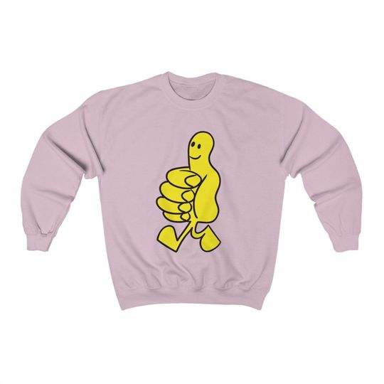 Yellow Smiley Face Who Cares Logo Rex Inspired Sweatshirt