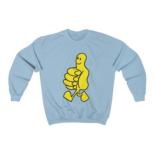 Yellow Smiley Face Who Cares Logo Rex Inspired Sweatshirt