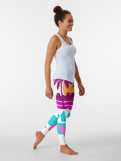 Miami vice 80s design Leggings