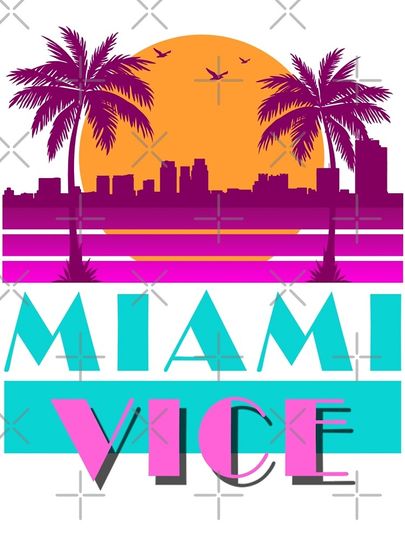 Miami vice 80s design Leggings