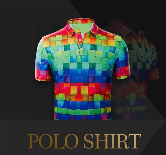 Pique Golf Shirts Turn Down Collared Polo T-Shirts